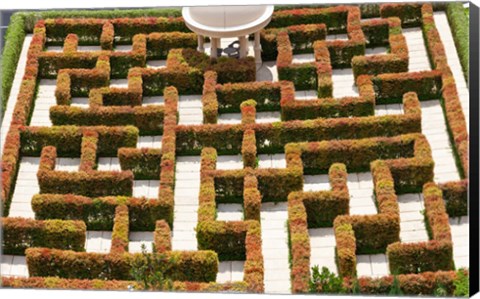 Framed High angle view of maze at Ritz-Carlton Residences, Singapore Print