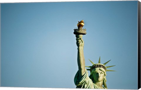 Framed Low angle view of the Statue Of Liberty, Liberty Island, New York City, New York State, USA Print