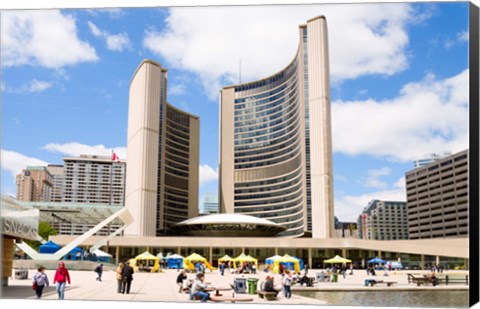 Framed Toronto City Hall, Nathan Phillips Square, Toronto, Ontario, Canada Print