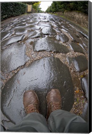 Framed Cobblestones of the Appian Way, Rome, Lazio, Italy Print