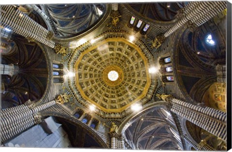 Framed Interiors of Siena Cathedral, Siena, Tuscany, Italy Print