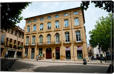 Framed Facade of a building, Place Forbin, Cours Mirabeau, Aix-En-Provence, Bouches-Du-Rhone, Provence-Alpes-Cote d&#39;Azur, France Print