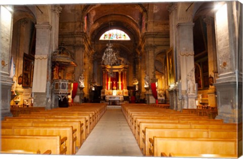 Framed Interiors of a church, Saint Esprit Church, Aix-En-Provence, Bouches-Du-Rhone, Provence-Alpes-Cote d&#39;Azur, France Print