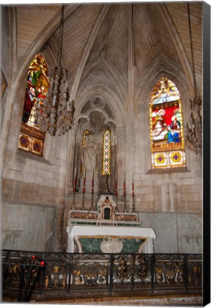 Framed Interiors of the Church Of St. Trophime, Arles, Bouches-Du-Rhone, Provence-Alpes-Cote d&#39;Azur, France Print