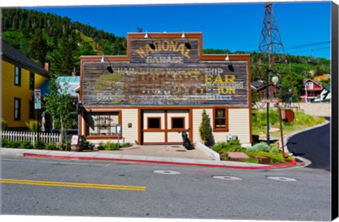 Framed Facade of the High West Distillery Building, Park City, Utah, USA Print