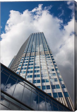 Framed Low angle view of a tower, Willy-Brandt-Platz, European Central Bank, Frankfurt, Hesse, Germany Print