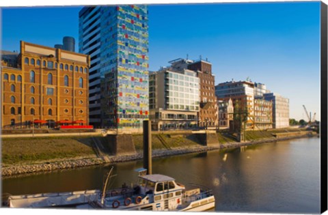 Framed Buildings at the waterfront, Medienhafen, Dusseldorf, North Rhine Westphalia, Germany Print