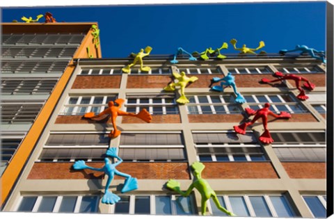 Framed Facade of a Building, Medienhafen, Dusseldorf, North Rhine Westphalia, Germany Print