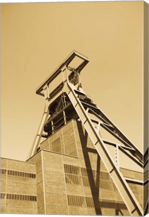 Framed Low angle view of a coal mine, Zollverein Coal Mine Industrial Complex, Essen, Ruhr, North Rhine-Westphalia, Germany Print