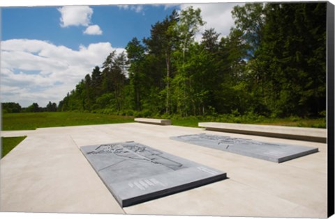 Framed Bergen-Belsen WW2 Concentration Camp, site of destroyed concentration camp, Lower Saxony, Germany Print