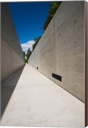 Framed Courtyard to Bergen-Belsen WW2 Concentration Camp Memorial, Lower Saxony, Germany Print