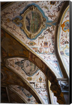 Framed Vaulted ceiling of the Antiquarium, Residenz, Munich, Bavaria, Germany Print