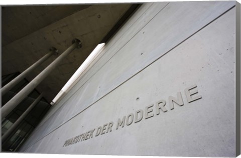 Framed Modern art museum, Pinakothek Der Moderne, Munich, Bavaria, Germany Print