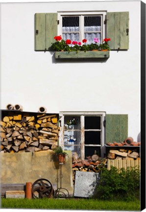 Framed Farmhouse, Lenggries, Bavaria, Germany Print