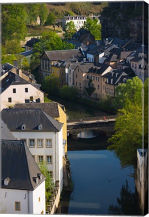 Framed Houses in a town, Grund, Luxembourg City, Luxembourg Print