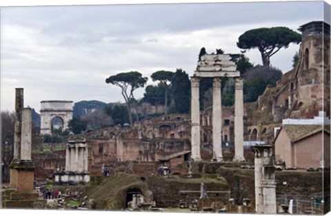 Framed Ruins of a building, Roman Forum, Rome, Lazio, Italy Print