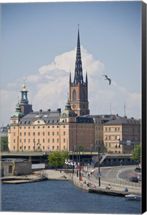 Framed Spire, Gamla Stan, Stockholm, Sweden Print