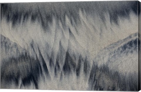 Framed Sand patterns, California, USA Print