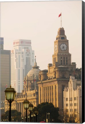 Framed Buildings in a City, The Bund, Shanghai, China Print