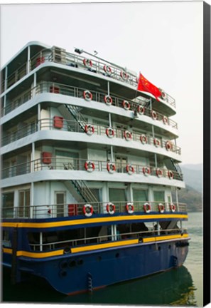 Framed Yangtze River Cruise Ship, Yangtze River, Chongqing Province, China Print