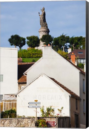 Framed Statue of Pope Urban II at Chatillon sur Marne, Marne, Champagne-Ardenne, France Print