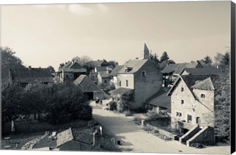 Framed Houses in a village, Brancion, Maconnais, Saone-et-Loire, Burgundy, France Print