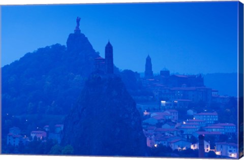 Framed Cathedral of Notre Dame Le Puy, Le Puy-en-Velay, Haute-Loire, Auvergne, France Print