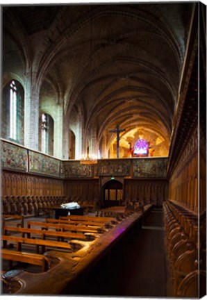 Framed Abbatiale Saint-Robert, La Chaise-Dieu, Haute-Loire, Auvergne, France Print