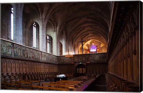 Framed Abbatiale Saint-Robert, Auvergne, France Print