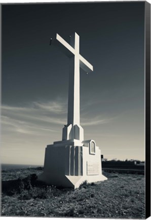 Framed Cross on Mont St-Clair, Sete, Herault, Languedoc-Roussillon, France Print