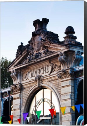 Framed Detail of the covered market, Narbonne, Aude, Languedoc-Roussillon, France Print