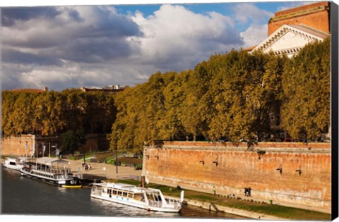 Framed Quai de la Daurade, Toulouse, Midi-Pyrenees, France Print
