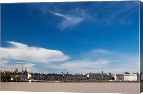 Framed Garonne River, Bordeaux, Aquitaine, France Print