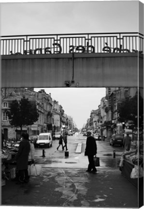 Framed People in a market, Marche des Capucins, Bordeaux, Gironde, Aquitaine, France Print