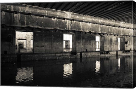 Framed Interiors of World War Two-era Nazi submarine, Bordeaux, Gironde, Aquitaine, France Print