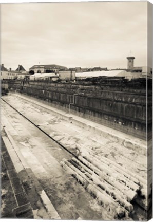 Framed Old drydock at the rope making factory of French Navy, Corderie Royale, Rochefort, Charente-Maritime, Poitou-Charentes, France Print