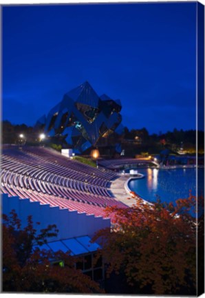 Framed Imax theater, Futuroscope Science Park, Poitiers, Vienne, Poitou-Charentes, France Print