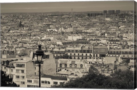 Framed Montmartre, Paris, Ile-de-France, France Print