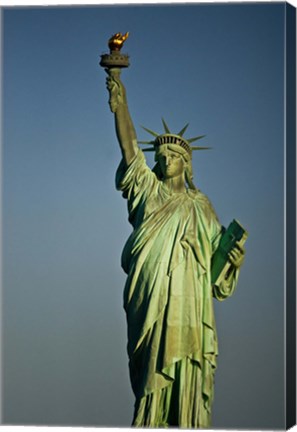 Framed Low angle view of a statue, Statue Of Liberty, Manhattan Print