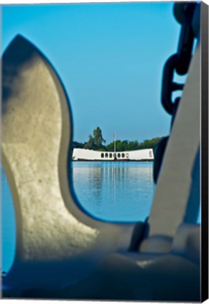 Framed Sculpture of an Anchor, USS Arizona Memorial, Pearl Harbor, Honolulu, Oahu, Hawaii Print