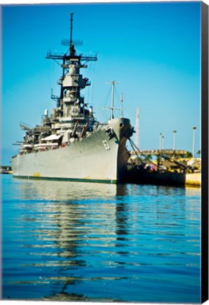 Framed USS Missouri, Pearl Harbor, Honolulu, Oahu, Hawaii Print