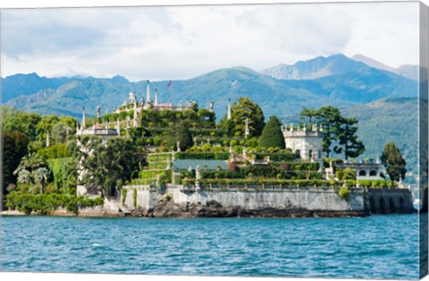 Framed Isola Bella, Stresa, Borromean Islands, Lake Maggiore, Piedmont, Italy Print