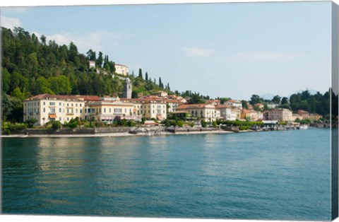 Framed Buildings in a Town at the Waterfront, Bellagio, Lake Como, Lombardy, Italy Print