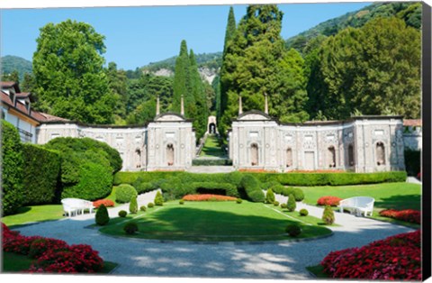 Framed Garden at Villa d&#39;Este hotel, Cernobbio, Lake Como, Lombardy, Italy Print