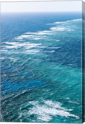 Framed Waves Breaking on Great Barrier Reef, Queensland, Australia Print