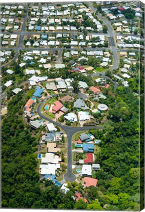 Framed Exclusive houses on hilltop cul-de-sac, Toogood Road, Bayview Heights, Cairns, Queensland, Australia Print