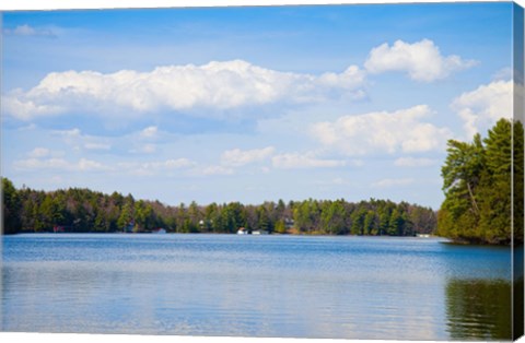 Framed Cottages at the waterfront, Port Carling, Muskoka Lakes, Ontario, Canada Print