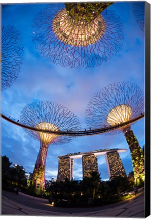Framed Elevated walkway at Gardens by the Bay, Singapore Print