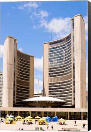 Framed Facade of a government building, Toronto City Hall, Nathan Phillips Square, Toronto, Ontario, Canada Print