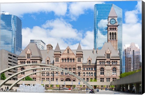 Framed Facade of a government building, Toronto Old City Hall, Toronto, Ontario, Canada Print